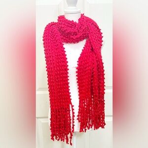 Red Knit scarf 100% Acrylic